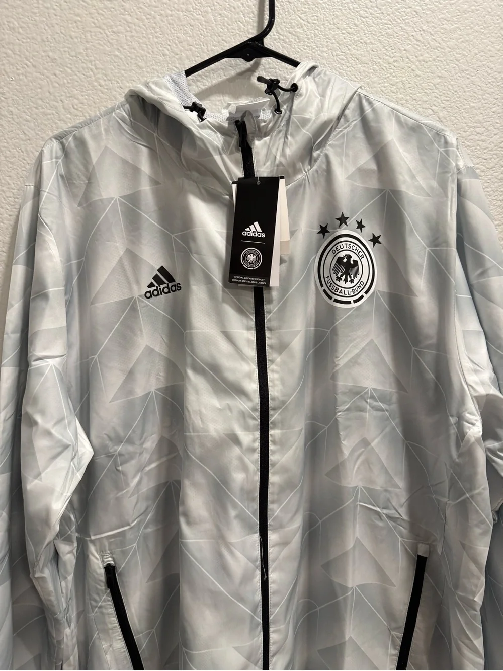 Adidas Germany DFB Soccer Full Zip Men's Windbreaker JacketCrest